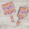 Ikat Chevron Hand Mirrors - In Context