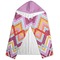 Ikat Chevron Hooded Towel - Folded