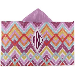 Ikat Chevron Kids Hooded Towel (Personalized)