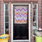 Ikat Chevron House Flags - Double Sided - (Over the door) LIFESTYLE