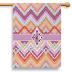 Ikat Chevron 28" House Flag (Personalized)