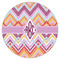 Ikat Chevron Icing Circle - Large - Single