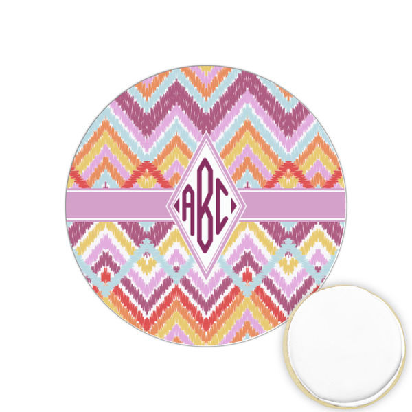 Custom Ikat Chevron Printed Cookie Topper - 1.25" (Personalized)