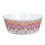 Ikat Chevron Kid's Bowl (Personalized)