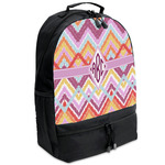 Ikat Chevron Backpacks - Black (Personalized)