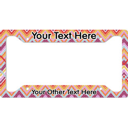 Ikat Chevron License Plate Frame - Style A (Personalized)