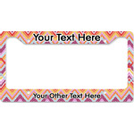 Ikat Chevron License Plate Frame - Style B (Personalized)