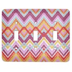 Ikat Chevron Light Switch Cover (3 Toggle Plate)