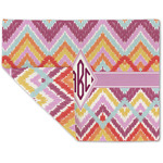 Ikat Chevron Double-Sided Linen Placemat - Single w/ Monogram