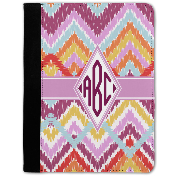 Custom Ikat Chevron Notebook Padfolio - Medium w/ Monogram