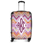 Ikat Chevron Suitcase - 24" Medium - Checked (Personalized)