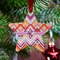 Ikat Chevron Metal Star Ornament - Lifestyle