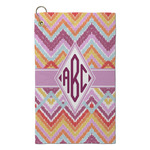 Ikat Chevron Microfiber Golf Towel - Small (Personalized)