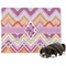 Ikat Chevron Microfleece Dog Blanket - Large