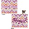 Ikat Chevron Microfleece Dog Blanket - Large- Front & Back