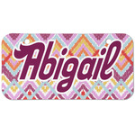 Ikat Chevron Mini/Bicycle License Plate (2 Holes) (Personalized)