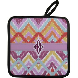 Ikat Chevron Pot Holder w/ Monogram