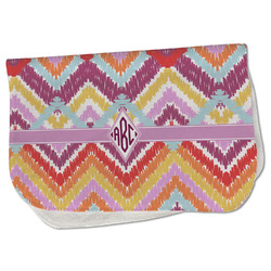 Ikat Chevron Burp Cloth - Fleece w/ Monogram