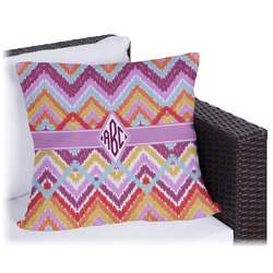 Ikat Chevron Outdoor Pillow - 18" (Personalized)