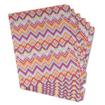 Ikat Chevron Binder Tab Divider - Set of 6 (Personalized)