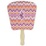 Ikat Chevron Paper Fan (Personalized)