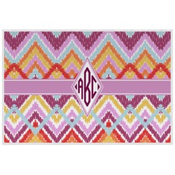 Ikat Chevron Laminated Placemat w/ Monogram