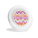 Ikat Chevron Plastic Party Appetizer & Dessert Plates - 6" (Personalized)