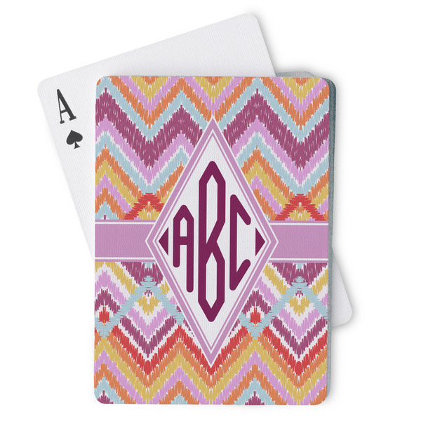 Custom Ikat Chevron Playing Cards (Personalized)