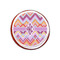 Ikat Chevron Printed Icing Circle - XSmall - On Cookie