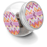 Ikat Chevron Puppy Treat Jar (Personalized)