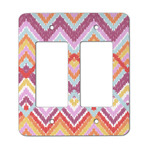 Ikat Chevron Rocker Style Light Switch Cover - Two Switch