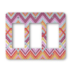 Ikat Chevron Rocker Style Light Switch Cover - Three Switch