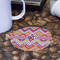 Ikat Chevron Round Paper Coaster - Front