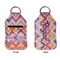 Ikat Chevron Sanitizer Holder Keychain - Small APPROVAL (Flat)