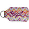 Ikat Chevron Sanitizer Holder Keychain - Small (Back)