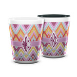 Ikat Chevron Ceramic Shot Glass - 1.5 oz (Personalized)