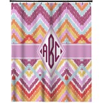 Ikat Chevron Extra Long Shower Curtain - 70"x84" (Personalized)