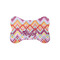 Ikat Chevron Small Bone Shaped Mat - Flat