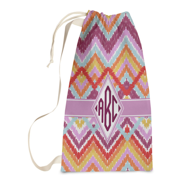 Custom Ikat Chevron Laundry Bags - Small (Personalized)