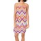 Ikat Chevron Spa / Bath Wrap on Woman - Front View