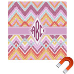 Ikat Chevron Square Car Magnet - 10" (Personalized)