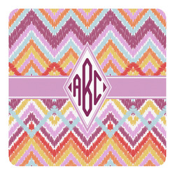 Ikat Chevron Square Decal - XLarge (Personalized)