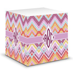 Ikat Chevron Sticky Note Cube (Personalized)