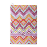 Ikat Chevron Waffle Weave Golf Towel (Personalized)