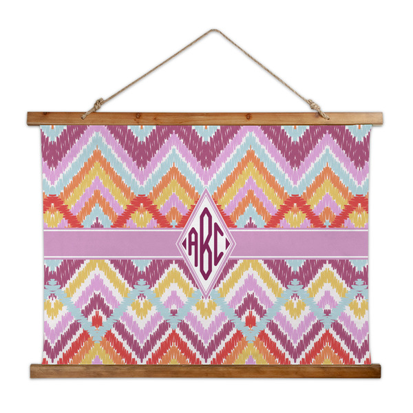 Custom Ikat Chevron Wall Hanging Tapestry - Wide (Personalized)