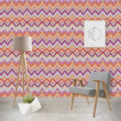 Ikat Chevron Wallpaper & Surface Covering (Water Activated - Removable)