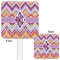 Ikat Chevron White Plastic Stir Stick - Double Sided - Approval