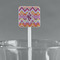 Ikat Chevron White Plastic Stir Stick - Square - Main