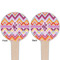 Ikat Chevron Wooden 4" Food Pick - Round - Double Sided - Front & Back