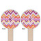 Ikat Chevron Wooden 6" Food Pick - Round - Double Sided - Front & Back